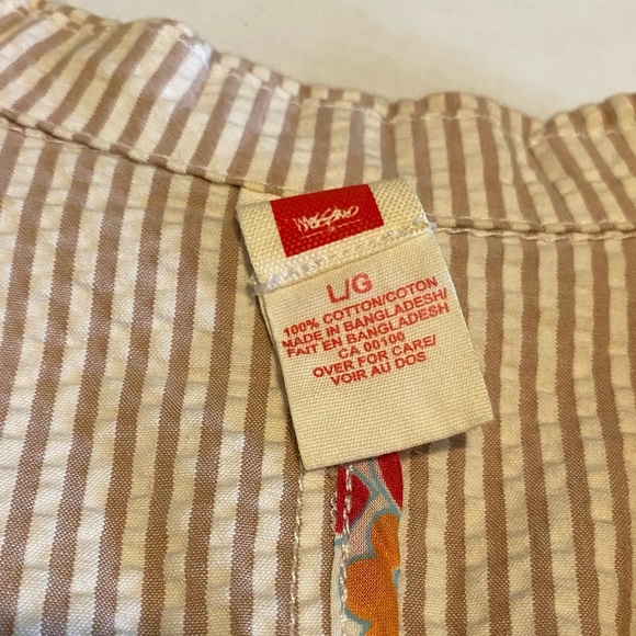 Mossimo women’s tan beige seersucker 3 button blazer - Large - Picture 14 of 14